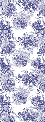 Roller blind for large window Blue bouquet