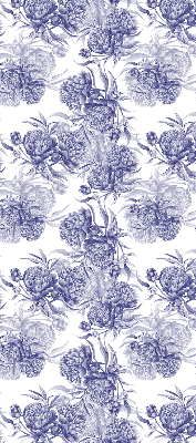 Roller blind for large window Blue bouquet
