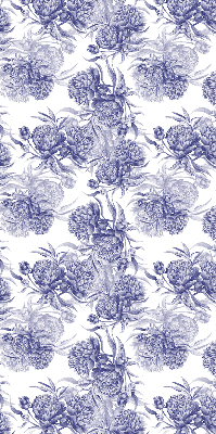 Roller blind for large window Blue bouquet