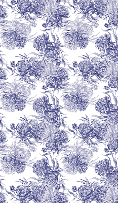 Roller blind for large window Blue bouquet