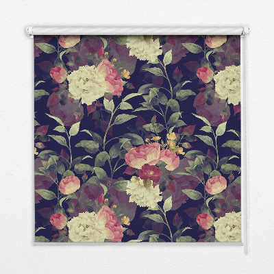 Fabric roller blind Flowers