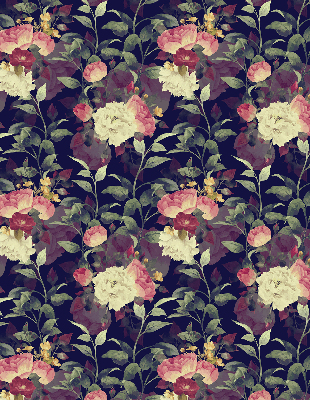 Fabric roller blind Flowers