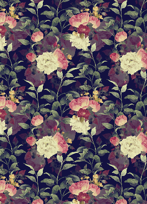 Fabric roller blind Flowers
