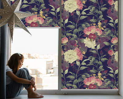 Fabric roller blind Flowers