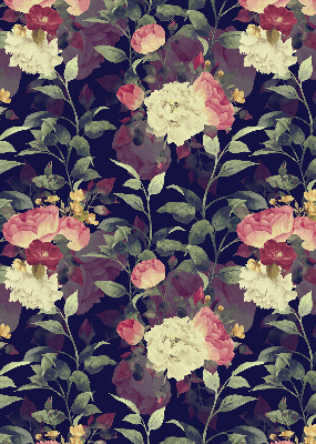 Fabric roller blind Flowers