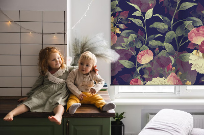 Fabric roller blind Flowers