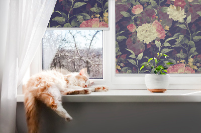 Fabric roller blind Flowers