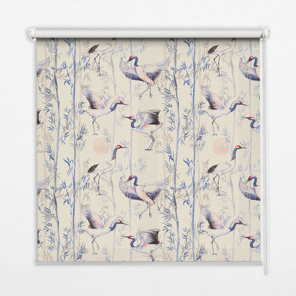 Modern roller blind Herons