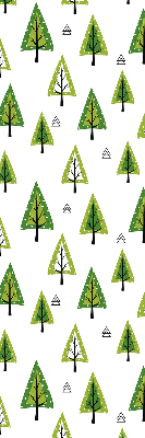 Roller blind for large window Drawn forest