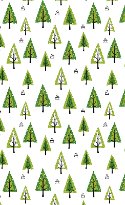 Roller blind for large window Drawn forest