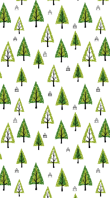 Roller blind for large window Drawn forest