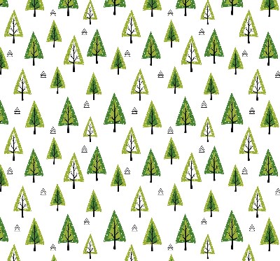 Roller blind for large window Drawn forest
