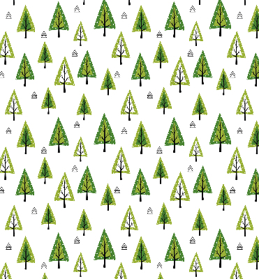 Roller blind for large window Drawn forest