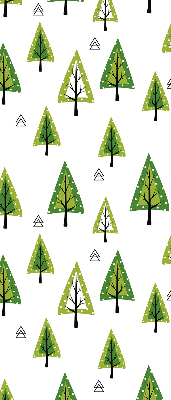 Roller blind for large window Drawn forest