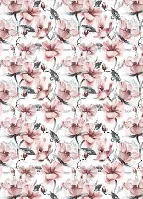 Fabric roller blind Pink flowers