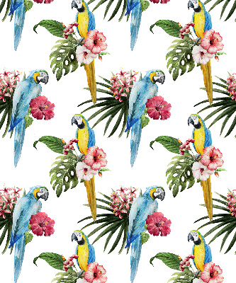 Roller blind for large window Parrot on flowers