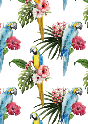 Roller blind for large window Parrot on flowers
