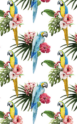 Roller blind for large window Parrot on flowers