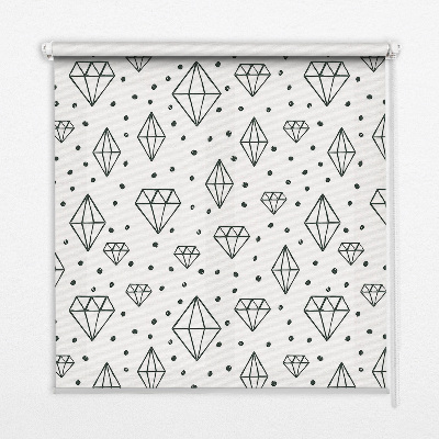 Modern roller blind Drawn diamonds