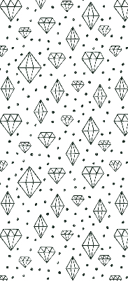 Modern roller blind Drawn diamonds