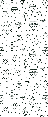 Modern roller blind Drawn diamonds