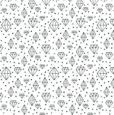 Modern roller blind Drawn diamonds