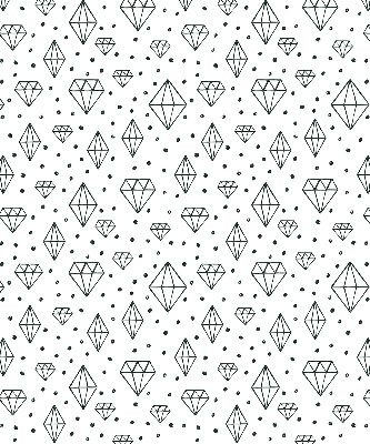 Modern roller blind Drawn diamonds