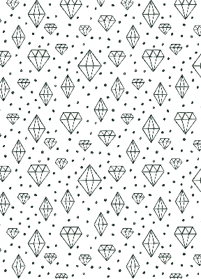 Modern roller blind Drawn diamonds
