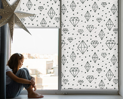 Modern roller blind Drawn diamonds