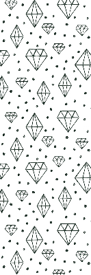 Modern roller blind Drawn diamonds