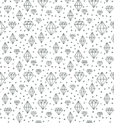 Modern roller blind Drawn diamonds