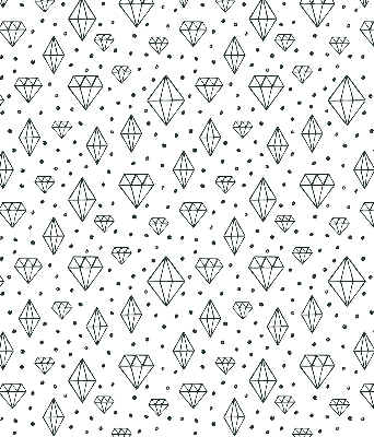 Modern roller blind Drawn diamonds