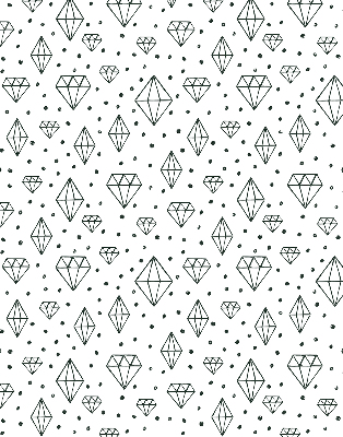 Modern roller blind Drawn diamonds