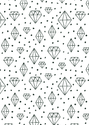 Modern roller blind Drawn diamonds