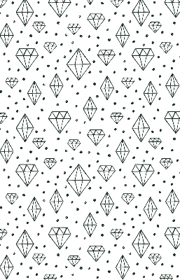 Modern roller blind Drawn diamonds
