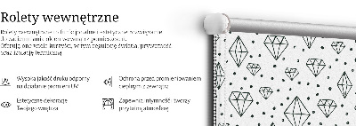 Modern roller blind Drawn diamonds