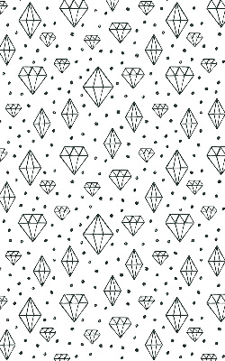 Modern roller blind Drawn diamonds