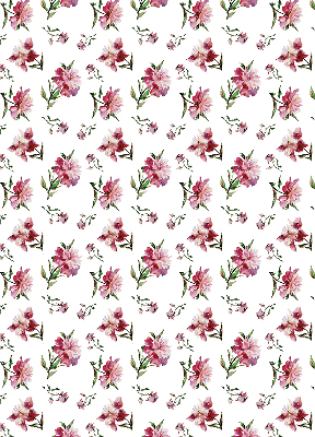 Roller blind for large window Pink flower