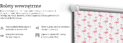 Modern roller blind Flamingos