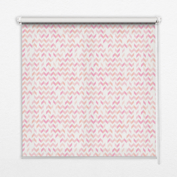 Fabric roller blind Pink up and down arrows