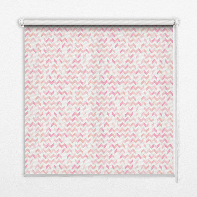Fabric roller blind Pink up and down arrows