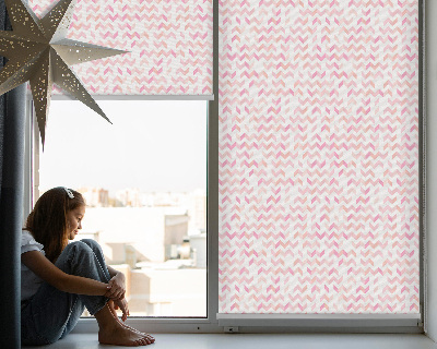 Fabric roller blind Pink up and down arrows