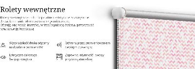 Fabric roller blind Pink up and down arrows