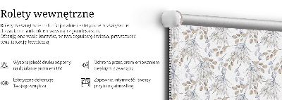 Modern roller blind White flowers