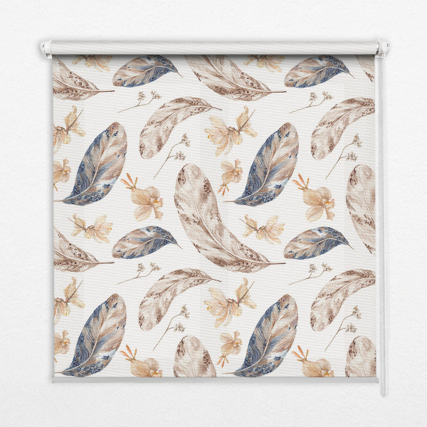 Roller blind for large window Leaves