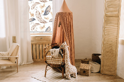 Roller blind for large window Leaves