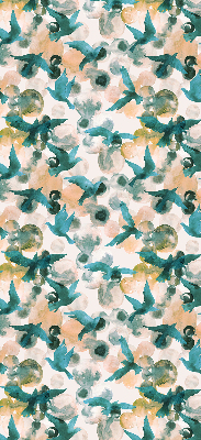 Modern roller blind Birds and colorful spots