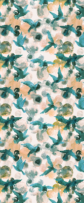 Modern roller blind Birds and colorful spots