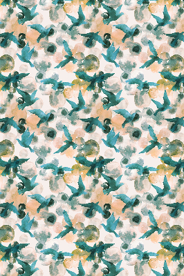 Modern roller blind Birds and colorful spots
