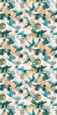 Modern roller blind Birds and colorful spots
